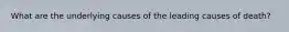 What are the underlying causes of the leading causes of death?