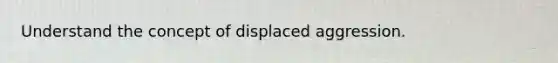 Understand the concept of displaced aggression.