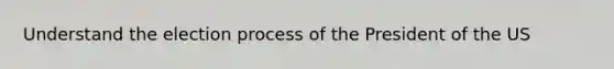 Understand the election process of the President of the US