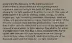 Understand the following for the light reactions of photosynthesis: What membrane do all photosynthetic organisms execute the light reactions on? What proteins are integral to the light reactions? Describe the events that occur at photosystem II, be sure to address, water, energy, electrons, oxygen gas, light harvesting complexes, chlorophyll, reactions center, and primary electron acceptor. Describe the action of the electron transport chain between photosystems I and II, how does it differ with the mitochondria in terms of the hydrogen ion concentration gradient. In linear electron flow what is the action of photosystem I and how does it send electrons to the Calvin cycle? How does the ATP synthase synthesize ATP through chemiosmosis, where is the ATP used? What is the role of the thylakoid space and the stroma in the light reactions?