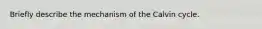 Briefly describe the mechanism of the Calvin cycle.