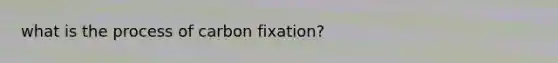 what is the process of carbon fixation?