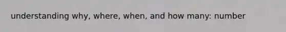 understanding why, where, when, and how many: number