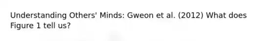 Understanding Others' Minds: Gweon et al. (2012) What does Figure 1 tell us?