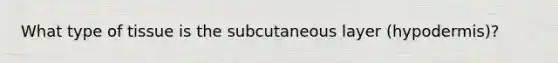 What type of tissue is the subcutaneous layer (hypodermis)?