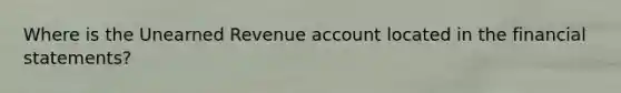 Where is the Unearned Revenue account located in the financial statements?