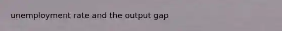 unemployment rate and the output gap