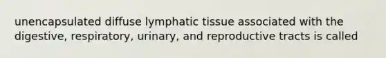 unencapsulated diffuse lymphatic tissue associated with the digestive, respiratory, urinary, and reproductive tracts is called