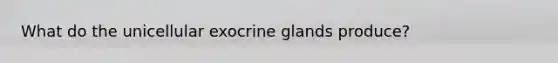 What do the unicellular exocrine glands produce?