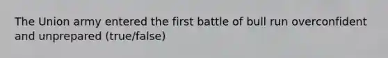 The Union army entered the first battle of bull run overconfident and unprepared (true/false)