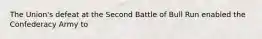 The Union's defeat at the Second Battle of Bull Run enabled the Confederacy Army to