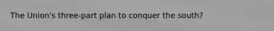The Union's three-part plan to conquer the south?