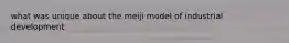 what was unique about the meiji model of industrial development