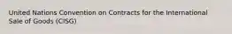 United Nations Convention on Contracts for the International Sale of Goods (CISG)