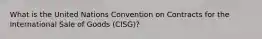 What is the United Nations Convention on Contracts for the International Sale of Goods (CISG)?