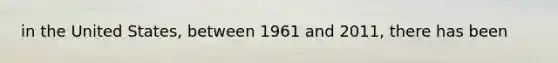 in the United States, between 1961 and 2011, there has been