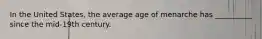 In the United States, the average age of menarche has __________ since the mid-19th century.