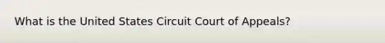 What is the United States Circuit Court of Appeals?