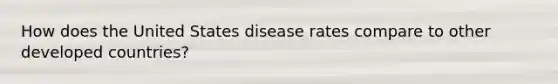 How does the United States disease rates compare to other developed countries?