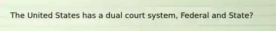 The United States has a dual court system, Federal and State?