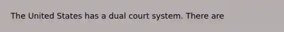 The United States has a dual court system. There are