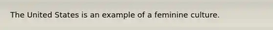 The United States is an example of a feminine culture.