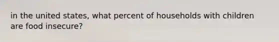 in the united states, what percent of households with children are food insecure?