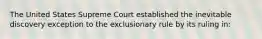 The United States Supreme Court established the inevitable discovery exception to the exclusionary rule by its ruling in: