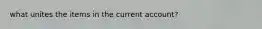 what unites the items in the current account?