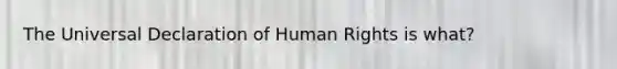 The Universal Declaration of Human Rights is what?