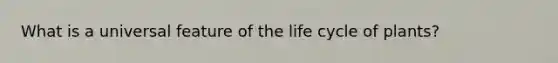 What is a universal feature of the life cycle of plants?