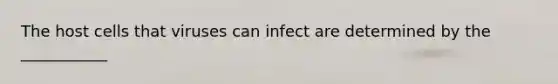 The host cells that viruses can infect are determined by the ___________