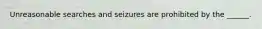 Unreasonable searches and seizures are prohibited by the ______.