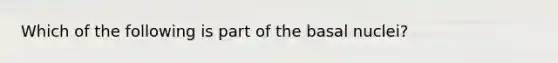 Which of the following is part of the basal nuclei?