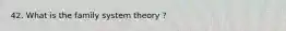 42. What is the family system theory ?