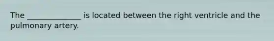 The ______________ is located between the right ventricle and the pulmonary artery.