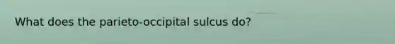 What does the parieto-occipital sulcus do?