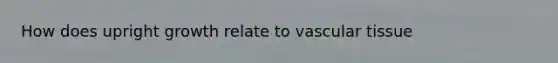 How does upright growth relate to vascular tissue