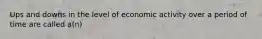 Ups and downs in the level of economic activity over a period of time are called a(n)