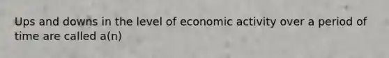 Ups and downs in the level of economic activity over a period of time are called a(n)