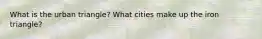 What is the urban triangle? What cities make up the iron triangle?