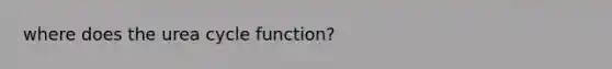 where does the urea cycle function?