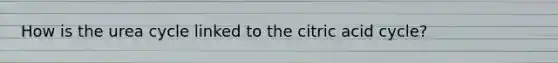 How is the urea cycle linked to the citric acid cycle?