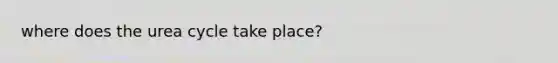 where does the urea cycle take place?