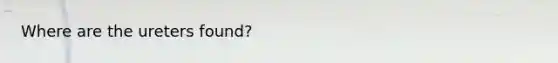 Where are the ureters found?