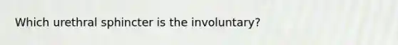 Which urethral sphincter is the involuntary?