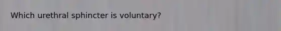 Which urethral sphincter is voluntary?