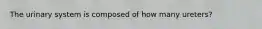 The urinary system is composed of how many ureters?