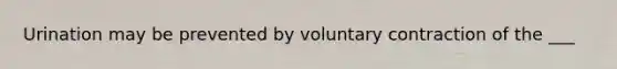 Urination may be prevented by voluntary contraction of the ___