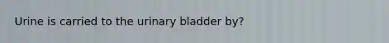 Urine is carried to the urinary bladder by?